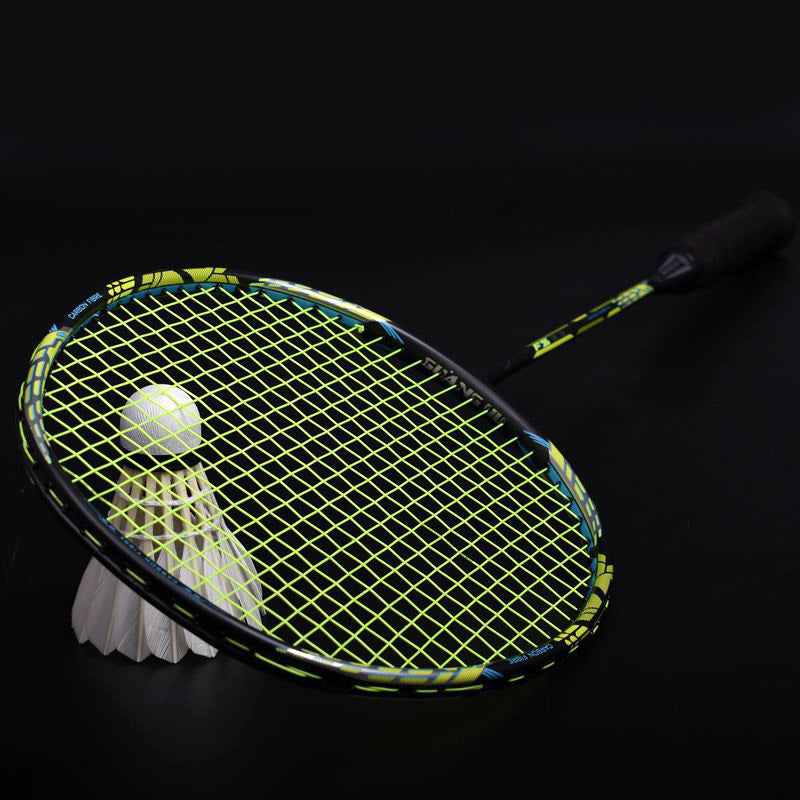 Offensive Badminton Racket With Secondary Reinforcement Of 32 Pounds Of Carbon Fiber