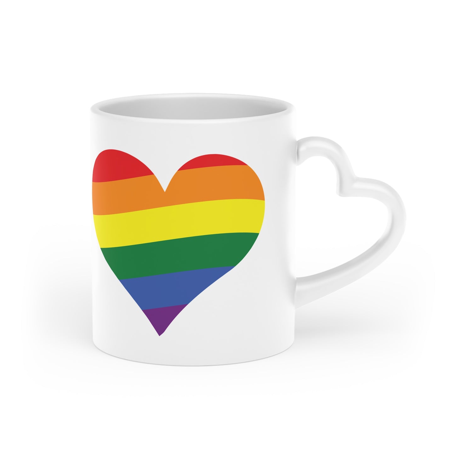 Rainbow Heart-Shaped Mug – Perfect for Love & Pride Celebrations