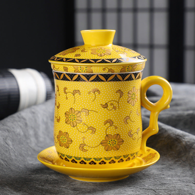 Office Mug Practical Ceramic With Lid Personal Water Cup