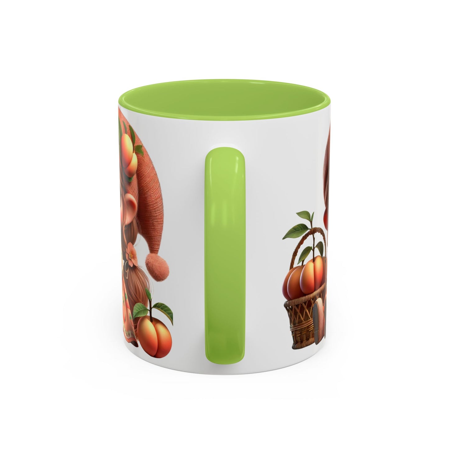 Cute Peach Character Accent Coffee Mug - Ideal for Cozy Mornings