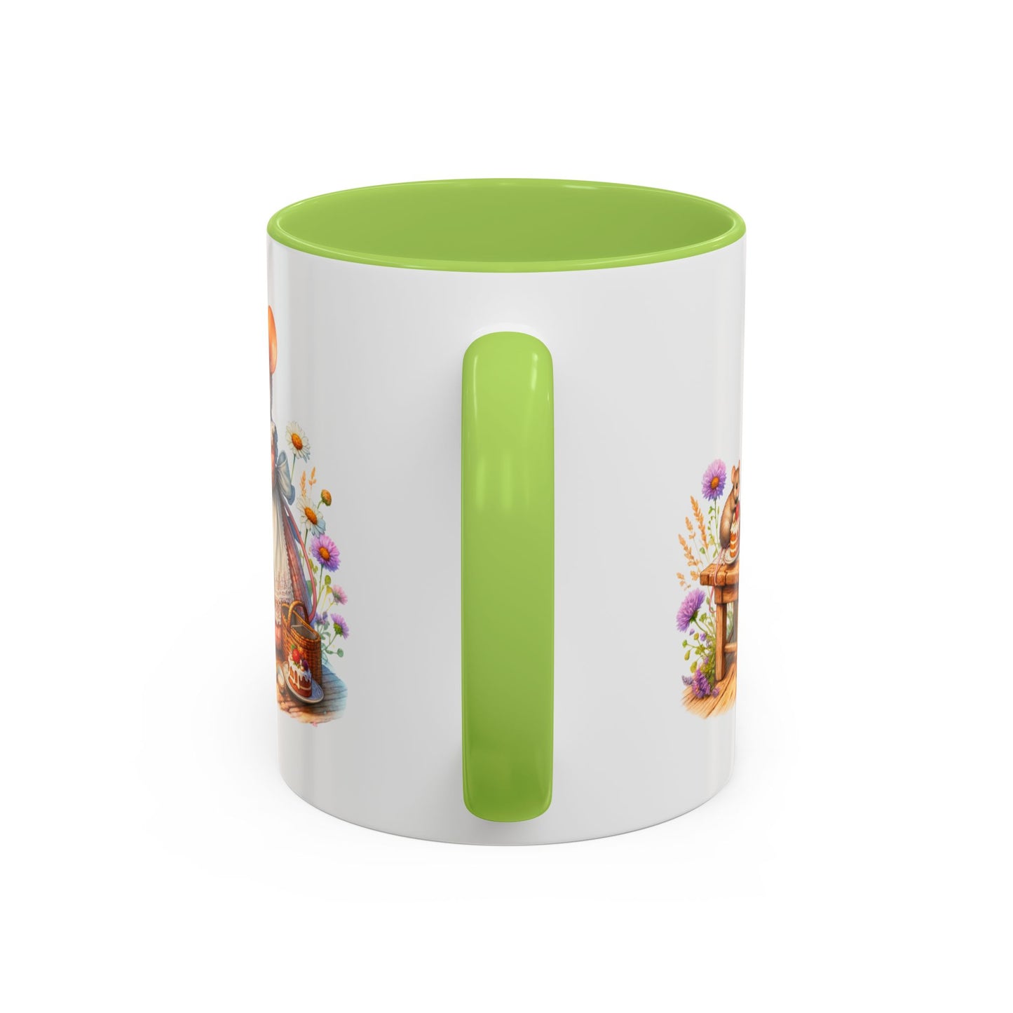 Adorable Mouse Kitchen Coffee Mug, Cute Animal Mug, Gift for Baking Lovers, Cozy Home Decor, Kitchenware, Tea Mug, Floral Design