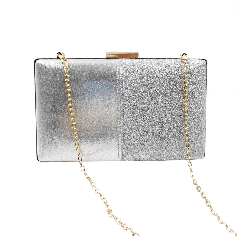 Women's Clutch Bag Shoulder Bag Sequin Stitching Banquet Dress Evening Bag