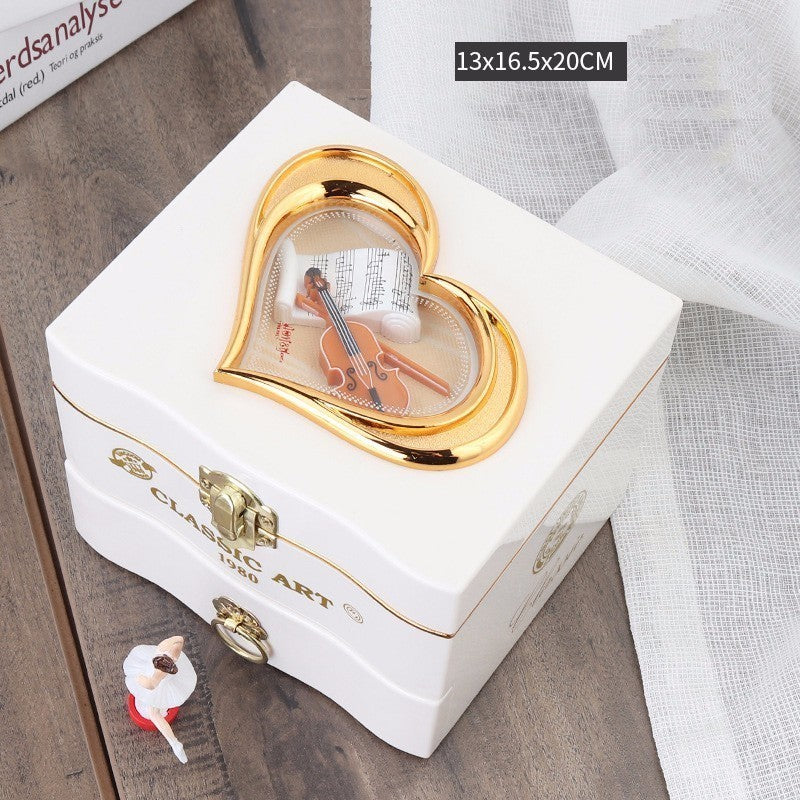 Nostalgic Music Box Dancing Girl Clockwork Simulation Music Box Jewelry Box Girlfriends Wedding Gift