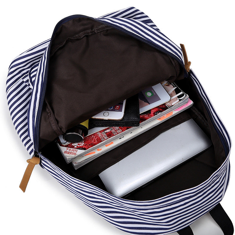 Middle School Student School Bag Navy Wind Casual Female Bag Backpack JFA UNIjuntos Entreprise