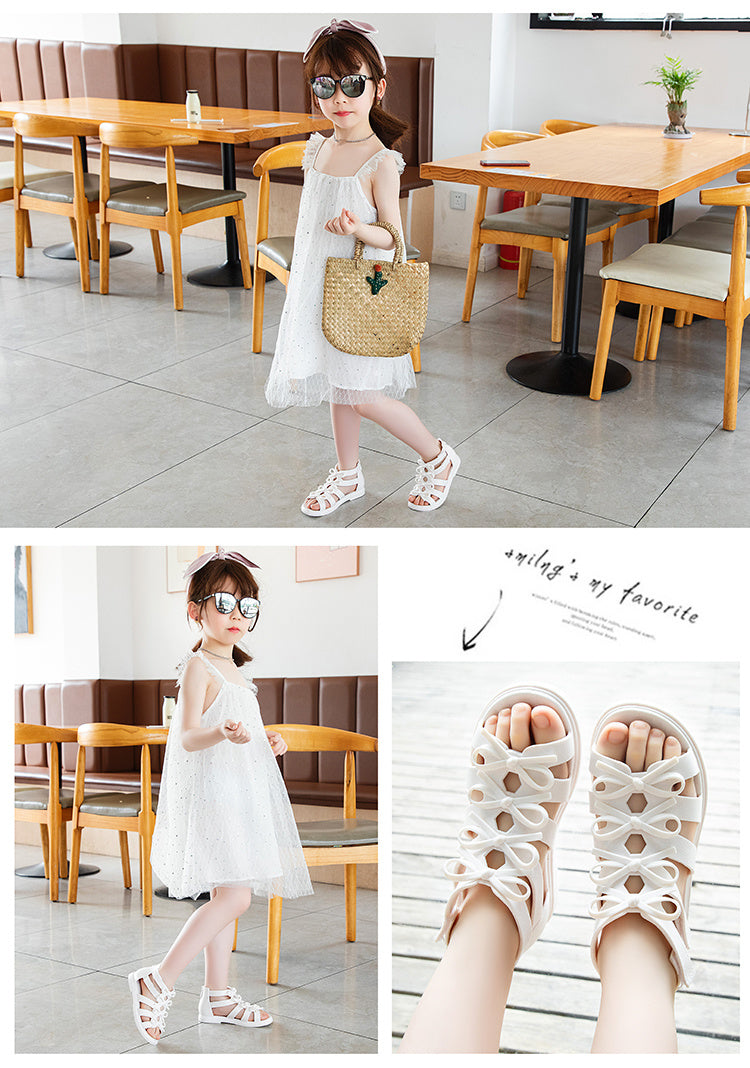Summer New Foreign Style Girls'' Princess Shoes Middle School