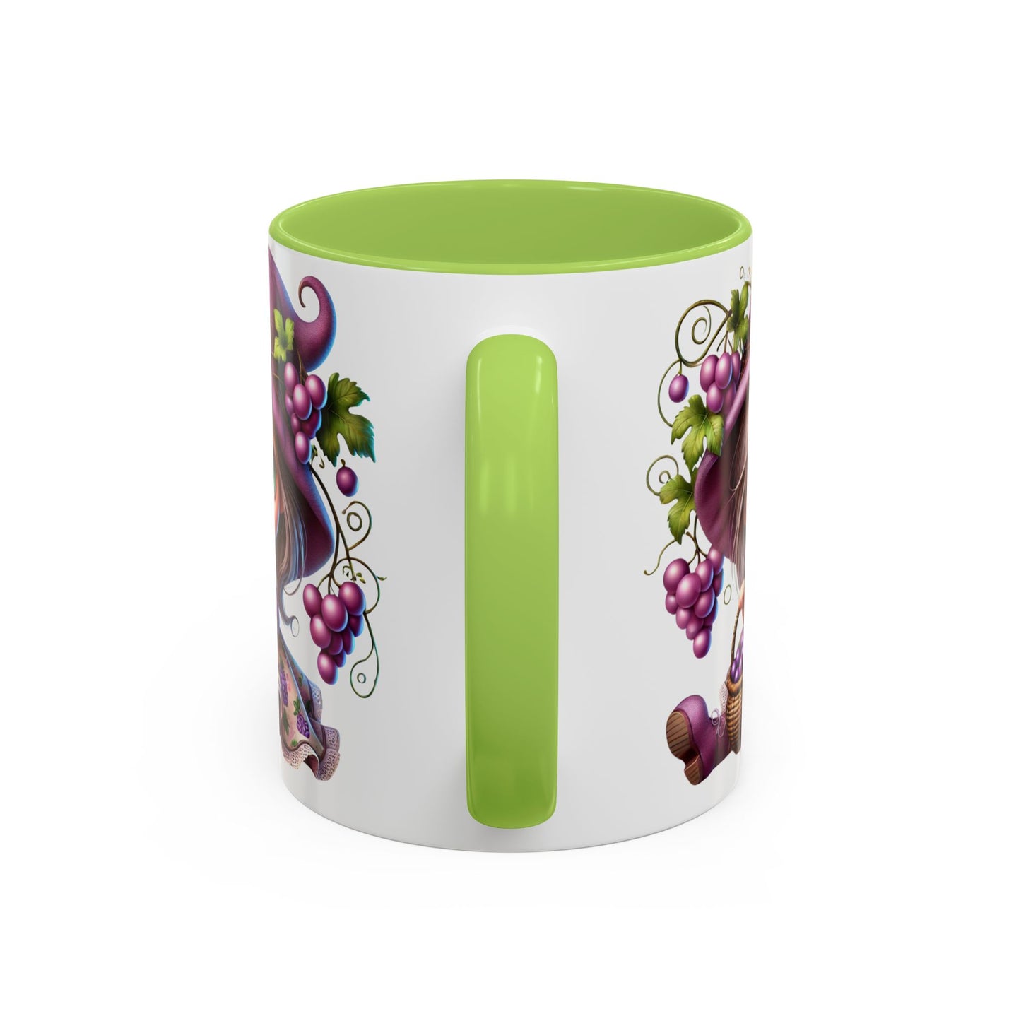 Whimsical Grape Girl Coffee Mug - Perfect for Wine Lovers and Gift Giving