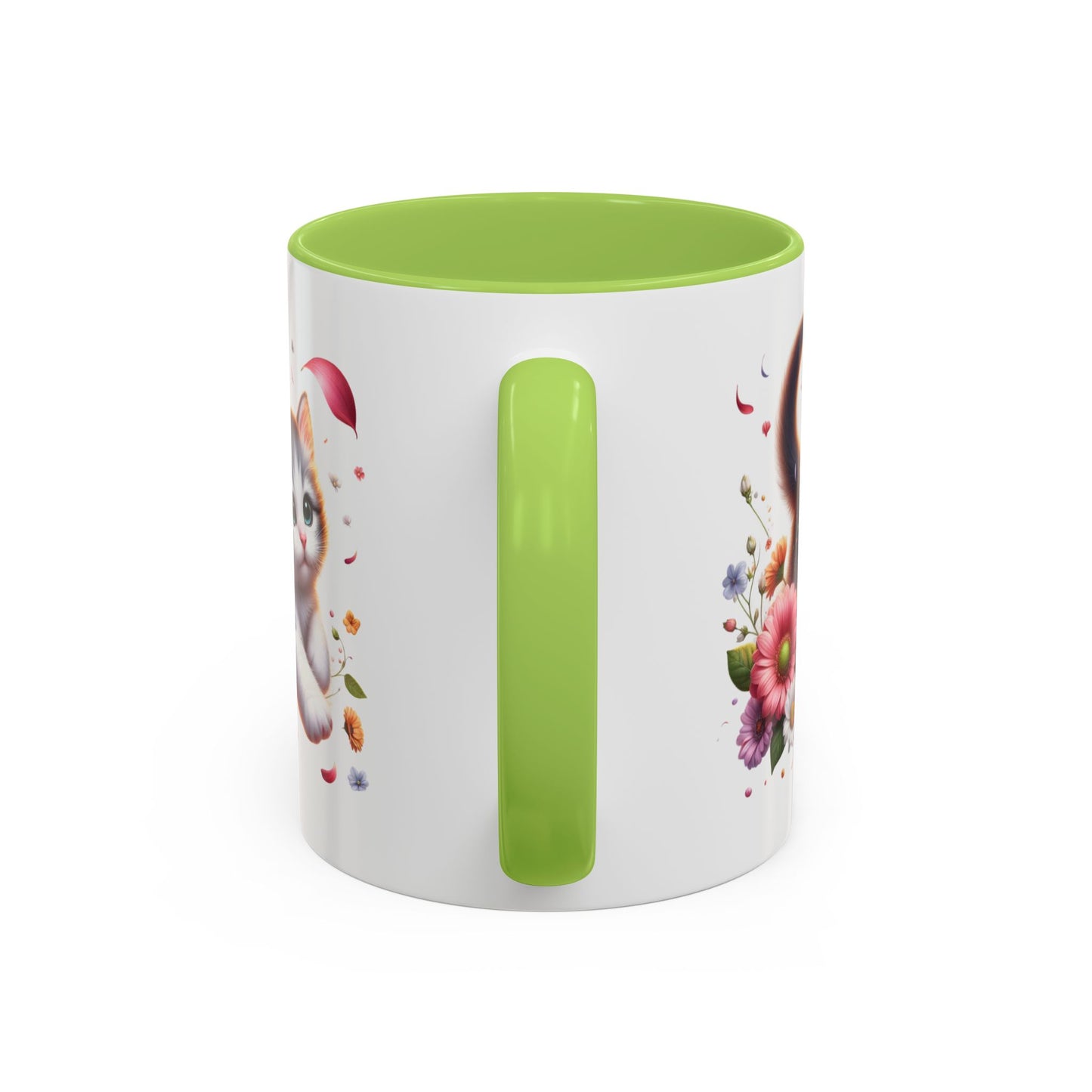 Whimsical Cat Coffee Mug | Cute Pet Lovers Gift | Floral Design | 11 & 15oz | Perfect for Birthdays, Anniversaries, Cat Enthusiasts