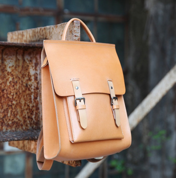 Cowhide school bag