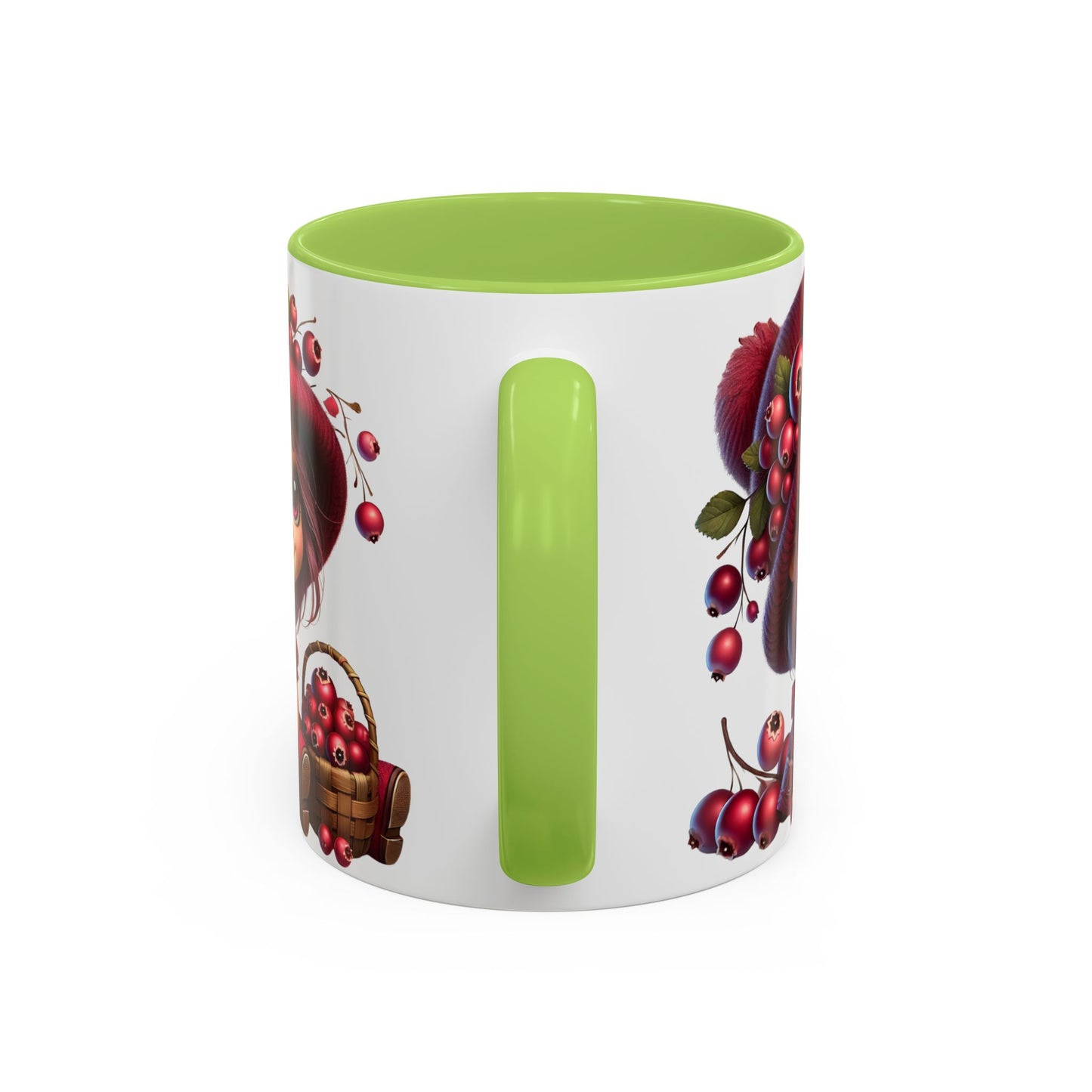 Whimsical Berry Girl Coffee Mug - Cute 11oz & 15oz Designs