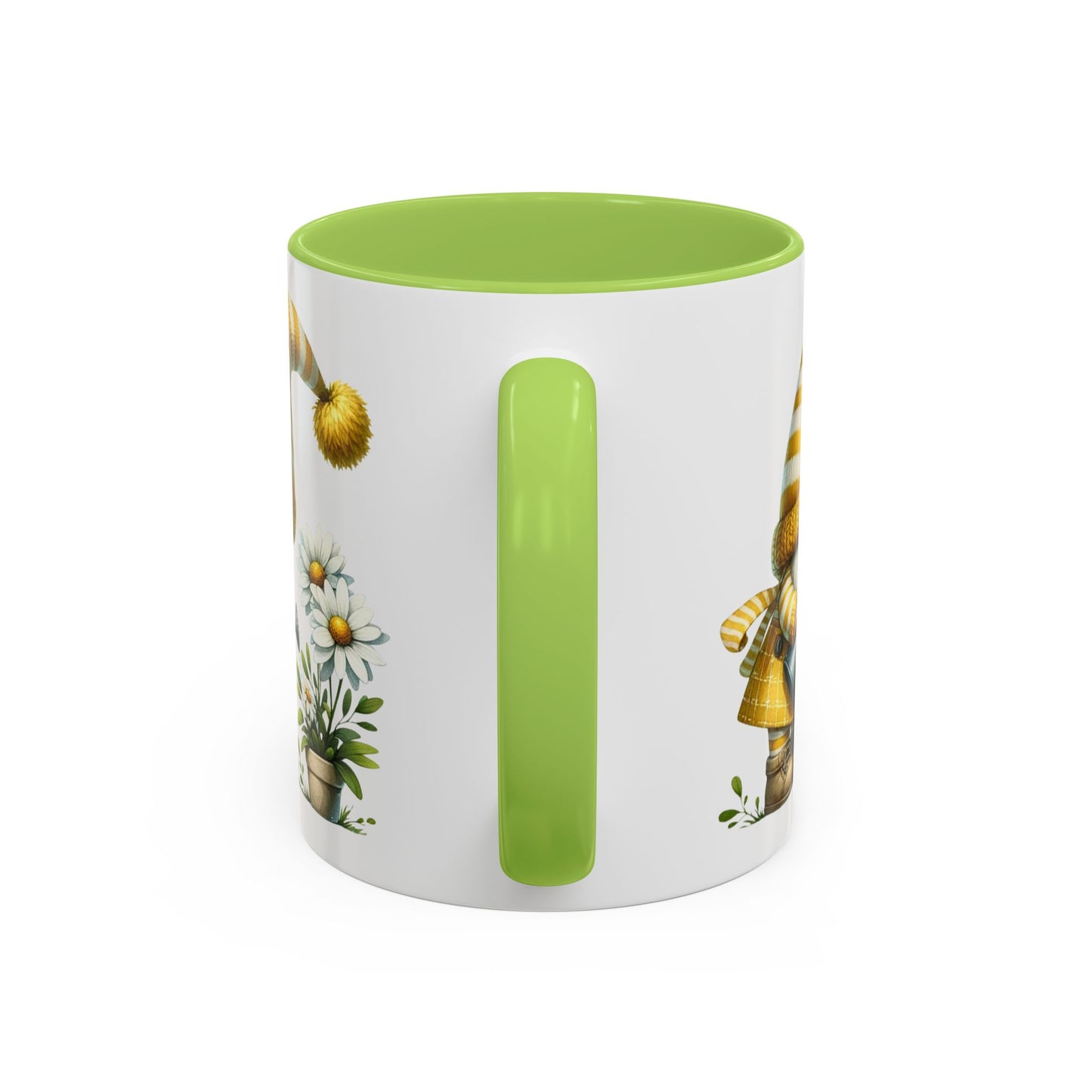 Charming Gnome Accent Coffee Mug, Cute Nature Decor, Garden Lover Gift, Springtime Coffee Cup, Whimsical Kitchenware