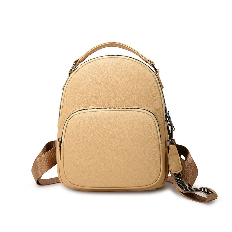 New Casual Women's Soft Leather Backpack Is Fashionable