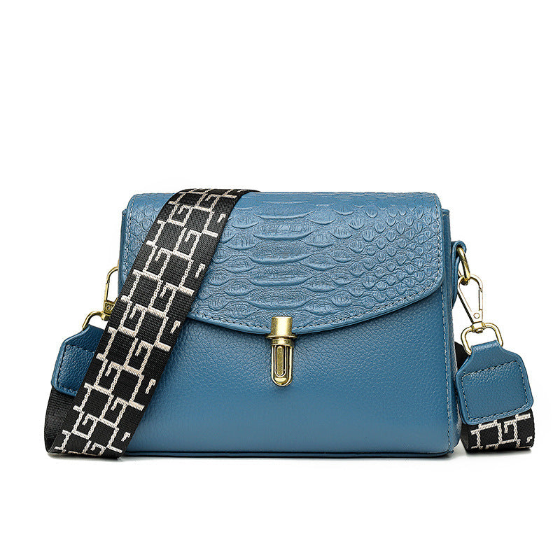 Women's Fashion Simple Top Layer Cowhide Single Shoulder Messenger Bag