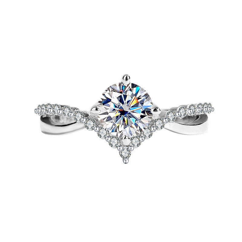 Eight Arrows Crowned Love Moissanite Female Ring