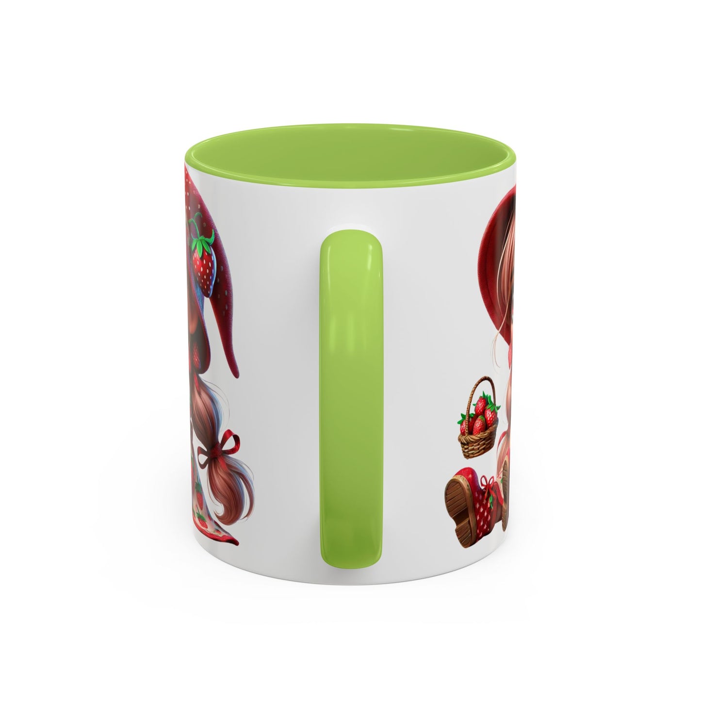 Cute Strawberry Girl Coffee Mug - 11 & 15 oz Accent Mugs for Tea Lovers