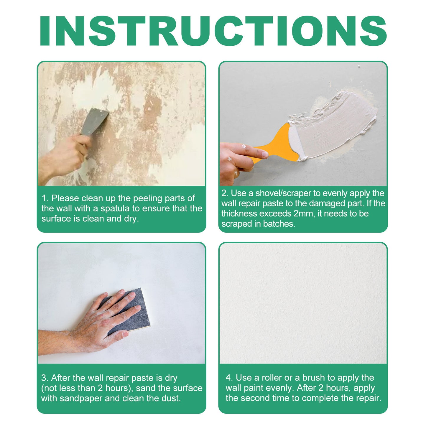 Wall Repair Paste Cover Stains