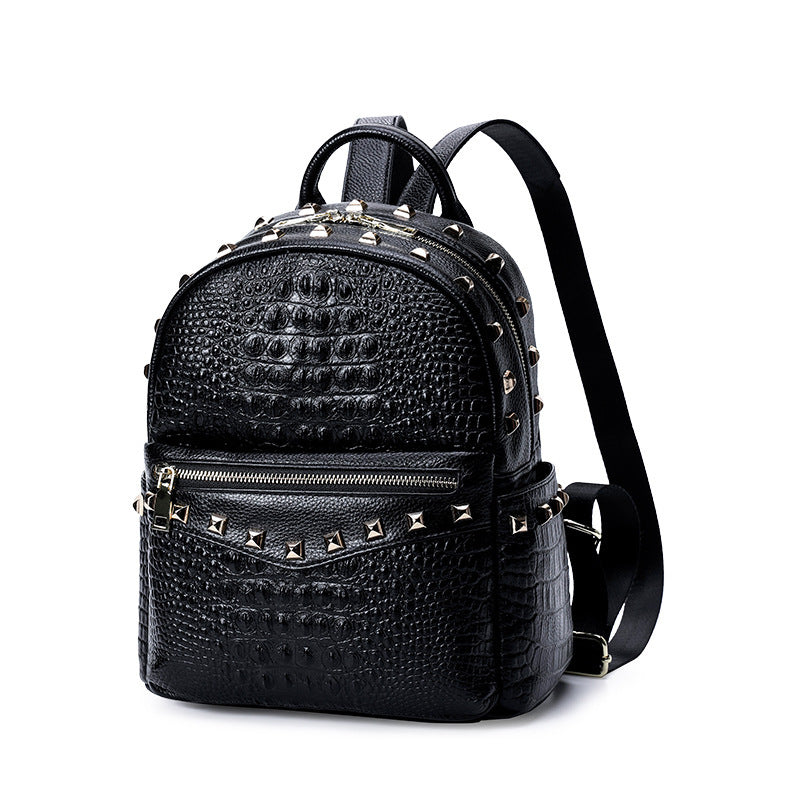 New fashion all-match soft leather backpack