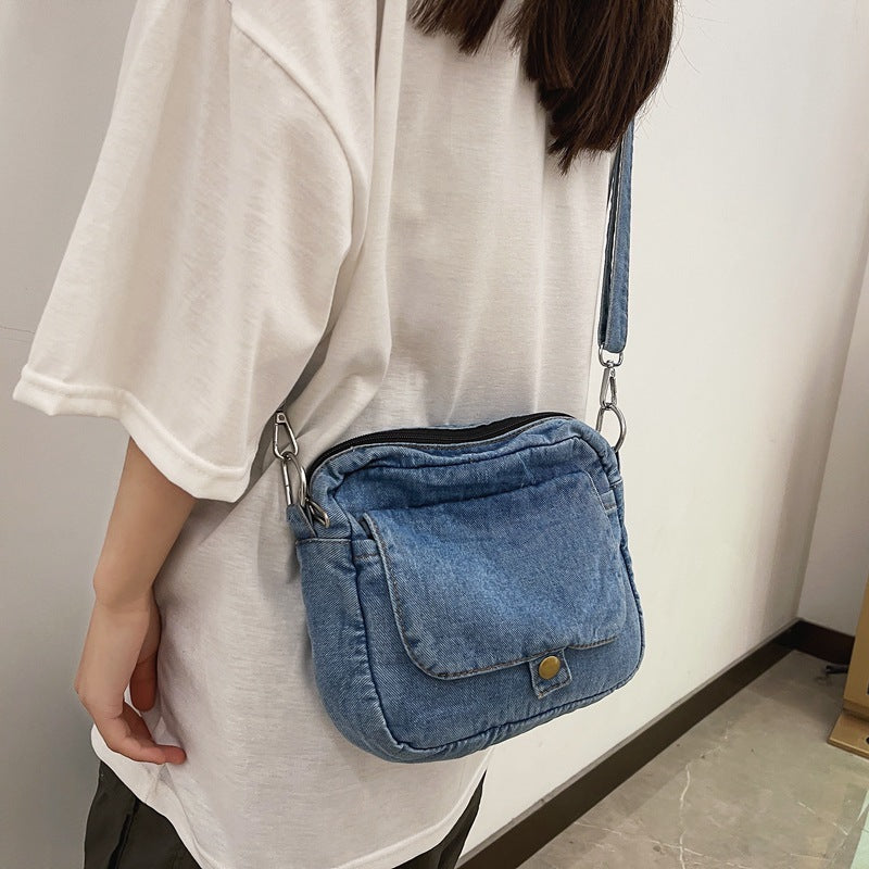 Fashion Personality Girl Denim Small Square Bag