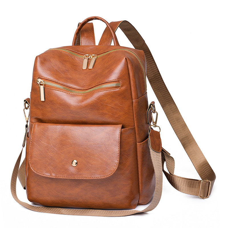 Retro Fashion Ladies Backpack Casual All-match Multifunctional Outdoor Travel Bag