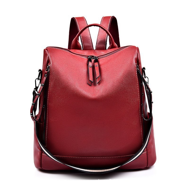 Textured Backpack New Fashion Large-capacity School Bag
