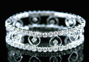 Bridal Wedding Fashion Heart Crystal Bracelet XB015-0