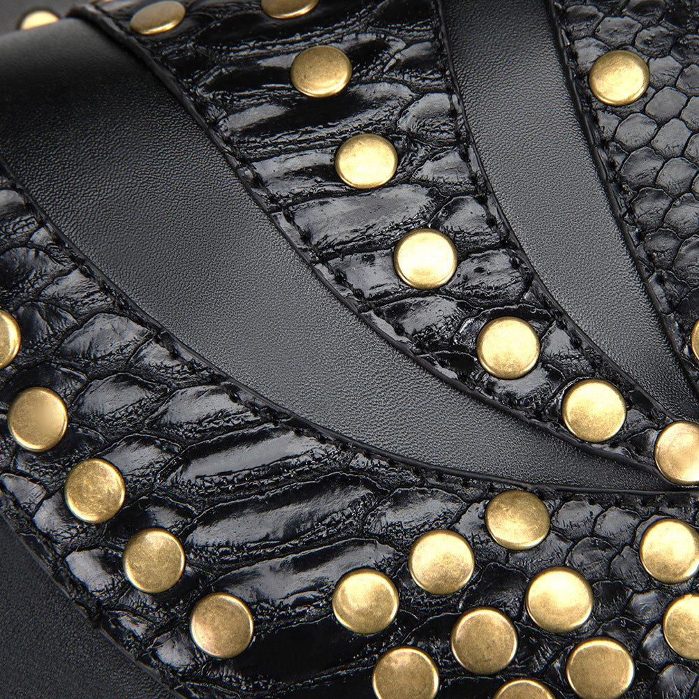 Girl Punk Studded Biker Chest Bag