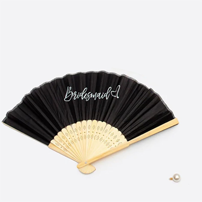 Bride And Bridesmaid Black And White Fan Bachelor Party Wedding