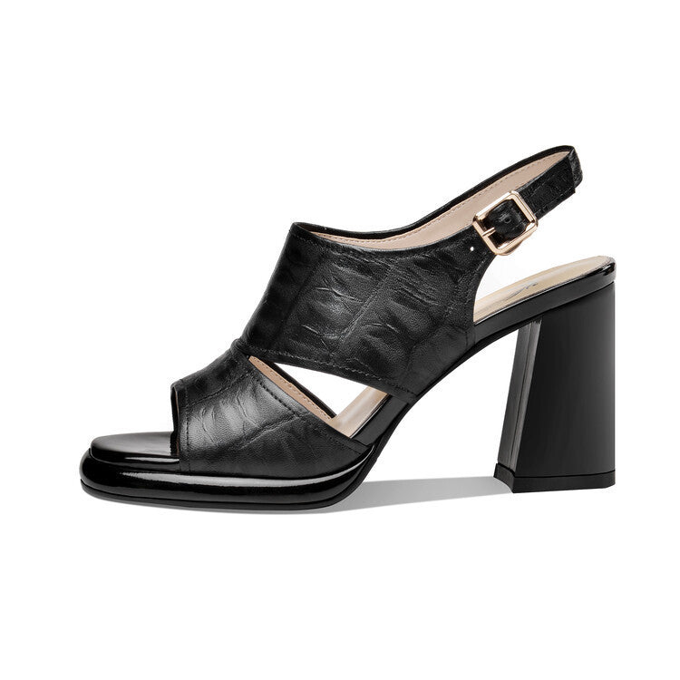 Peep Toe Plus Size 4 Thick High Heels Waterproof Platform Store Hive UNIjuntos