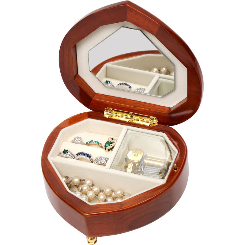 European Fashion Wooden Jewelry Music Box