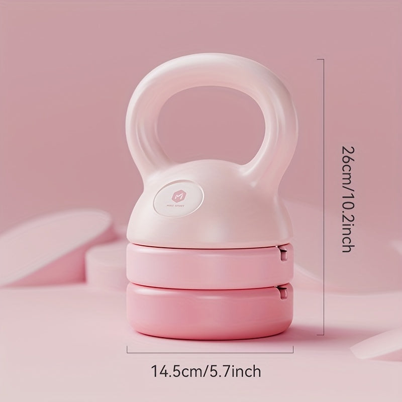 Adjustable Weight Kettlebell - 12lb Versatile Fitness Essential(Pink)-1
