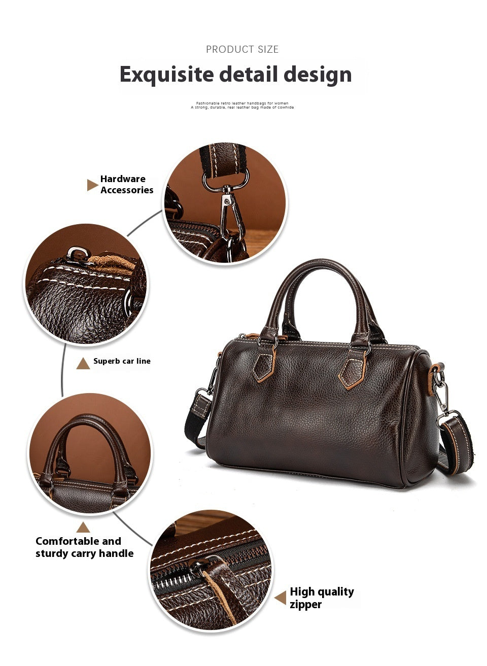 Retro Women Bag First Layer Cattlehide Leather Casual And Portable Women's Handbag Store Hive UNIjuntos
