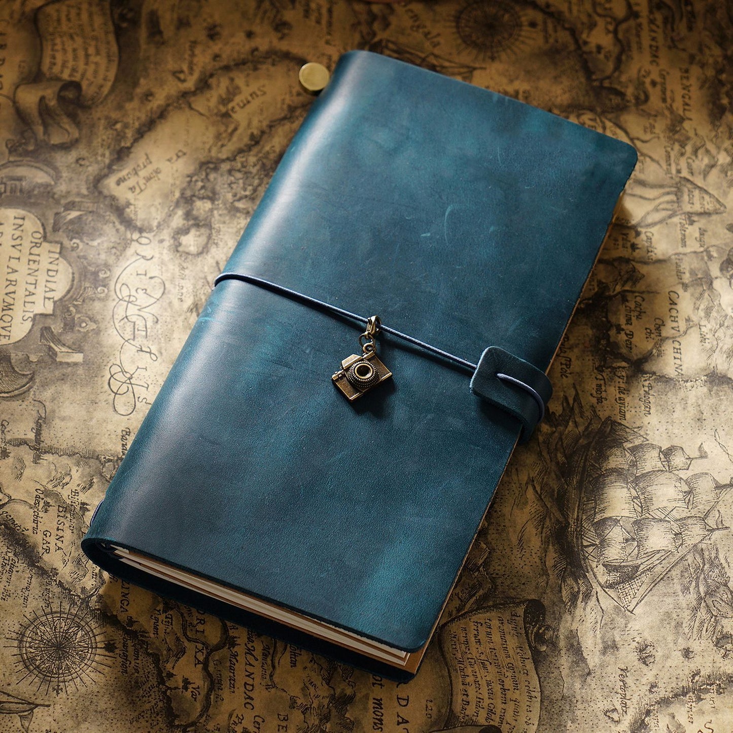 Travel Notebook Cowhide Leather Diary Vintage