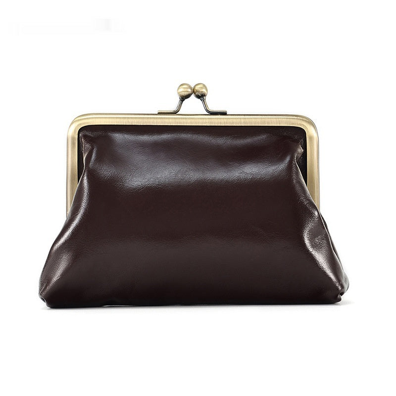 Genuine Leather Wallet Women's Buckle Candy Color Storage Store Hive UNIjuntos