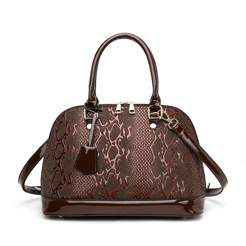 Three-piece Handbag Set Embossed Shoulder