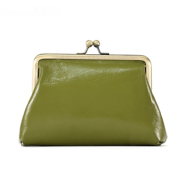 Genuine Leather Wallet Women's Buckle Candy Color Storage Store Hive UNIjuntos