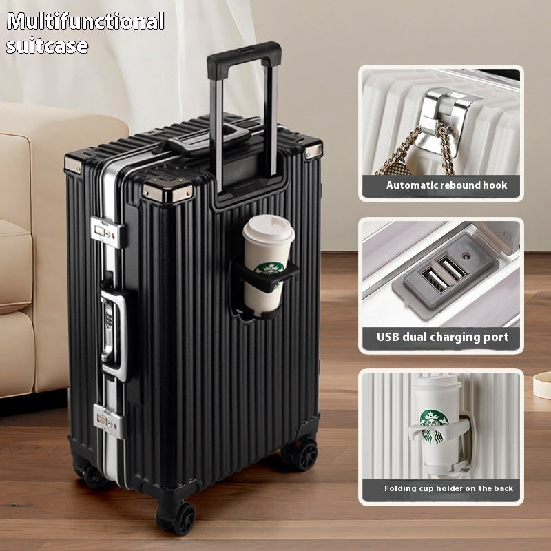 Trolley Password Universal Wheel Aluminum Frame Large Capacity Luggage