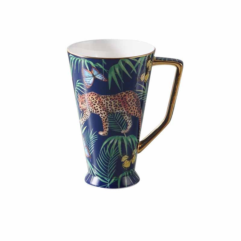 Large Capacity Bone China Coffee Mug Set