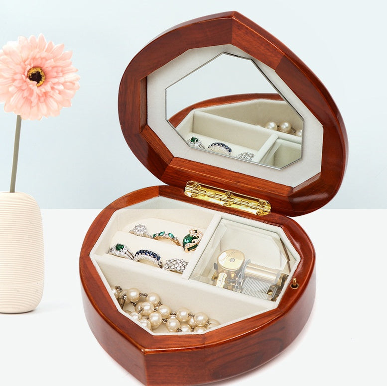 European Fashion Wooden Jewelry Music Box