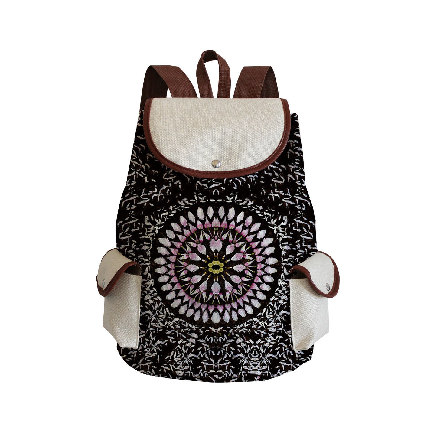Large-capacity Western-style Creative New Datura Printed Backpack