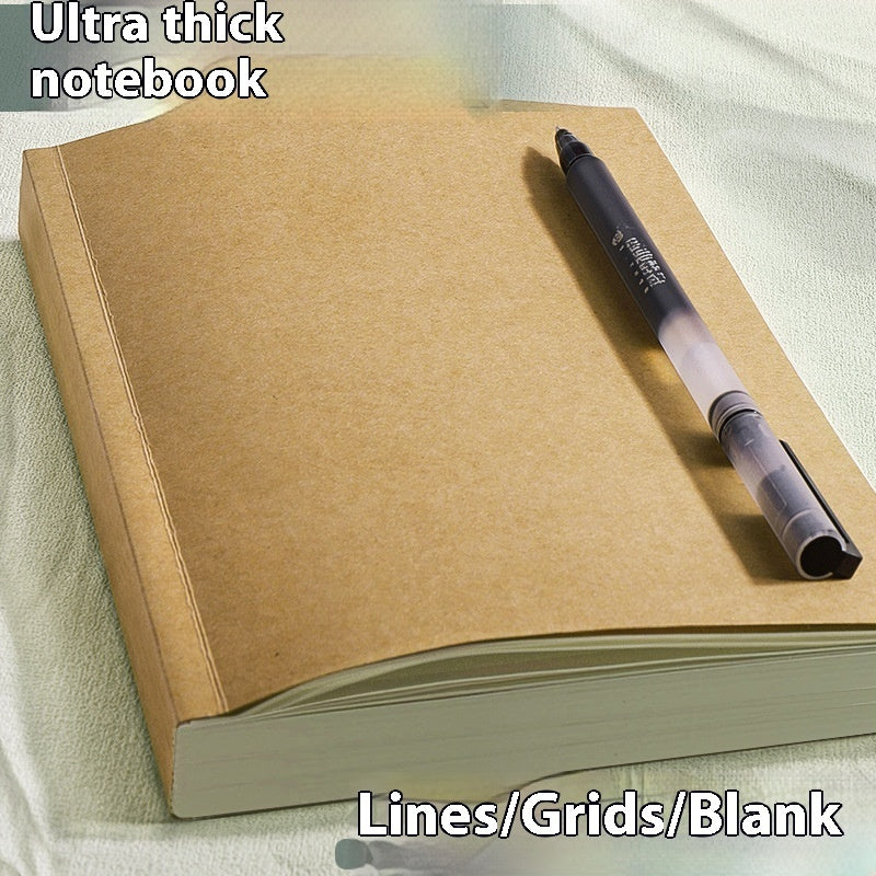 Notebook Cowhide Simple College Student A4 Super Thick