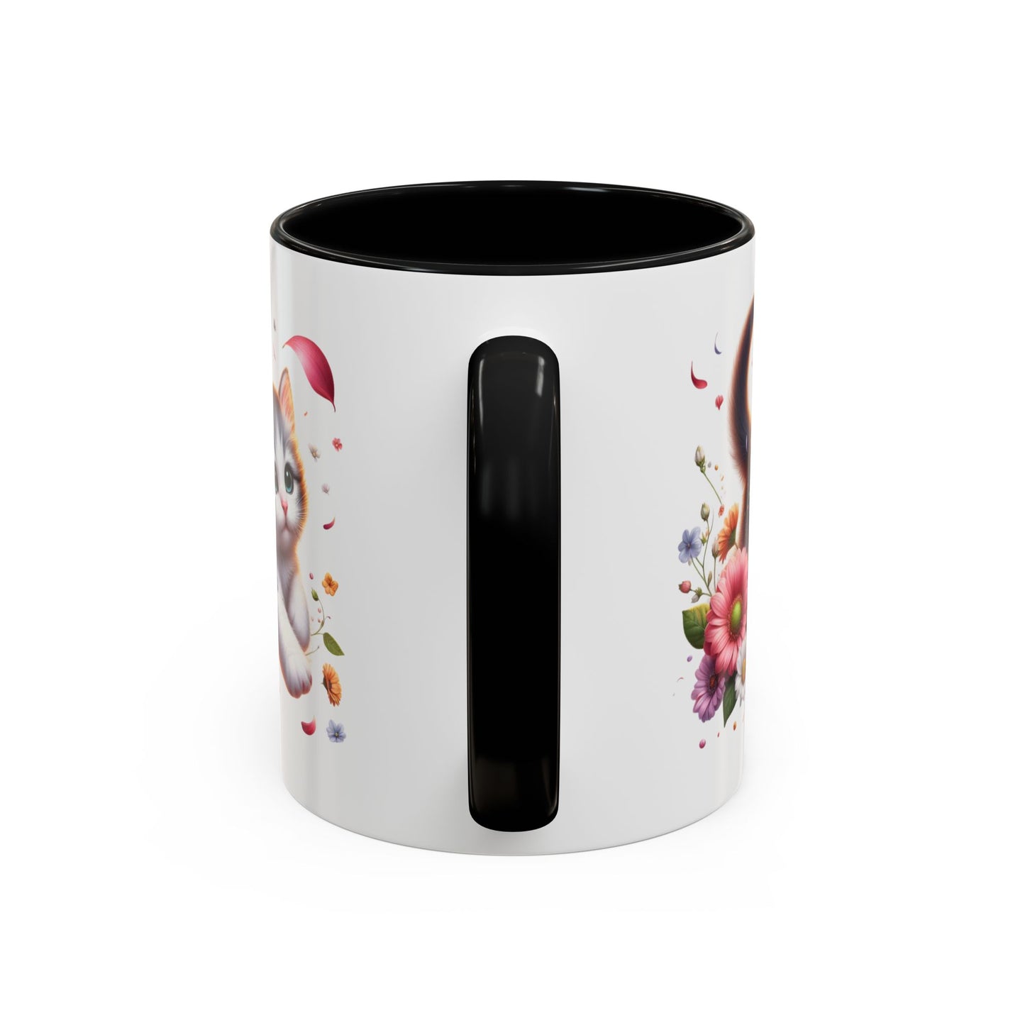 Whimsical Cat Coffee Mug | Cute Pet Lovers Gift | Floral Design | 11 & 15oz | Perfect for Birthdays, Anniversaries, Cat Enthusiasts