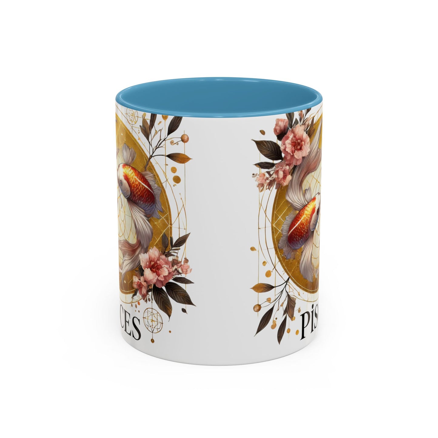 Pisces Goldfish Accent Coffee Mug – Zodiac Astrology Gift for Fish Lovers