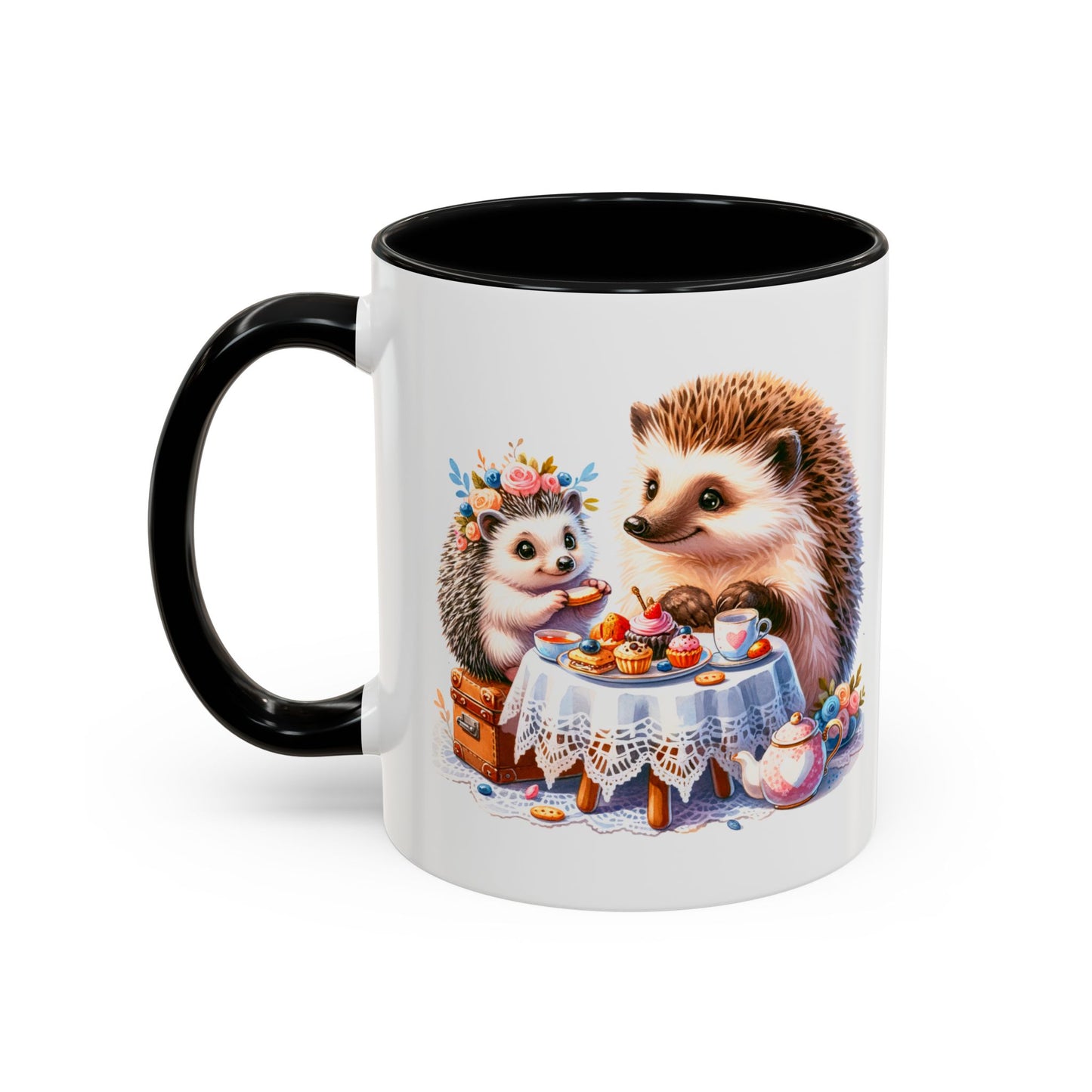 Adorable Hedgehog Accent Coffee Mug - Cute Animal Lover Gift, Nature Coffee Cup, Home & Kitchen Decor, Perfect for Friends & Family