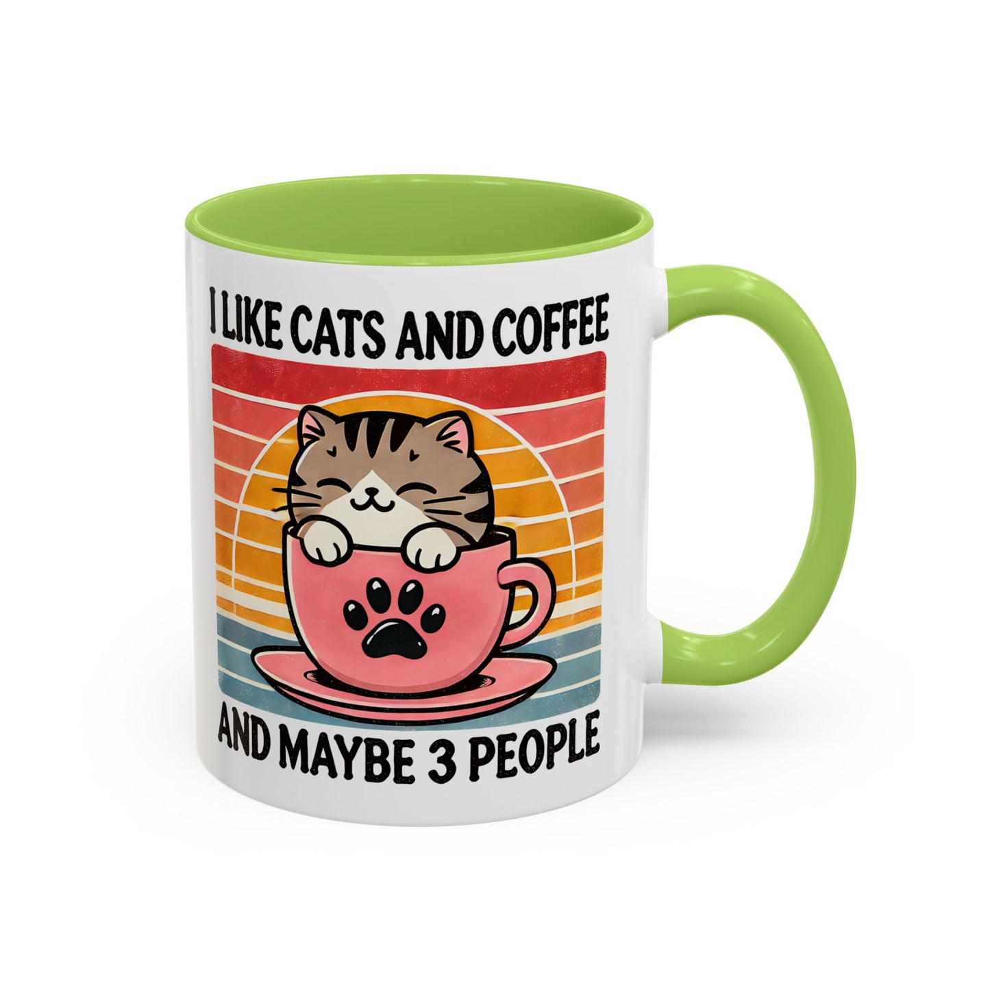 Cute Cat Coffee Mug, Cat Lover Gift, Coffee Lover Mug, Fun Pet Mug, Pet Owner Gifts