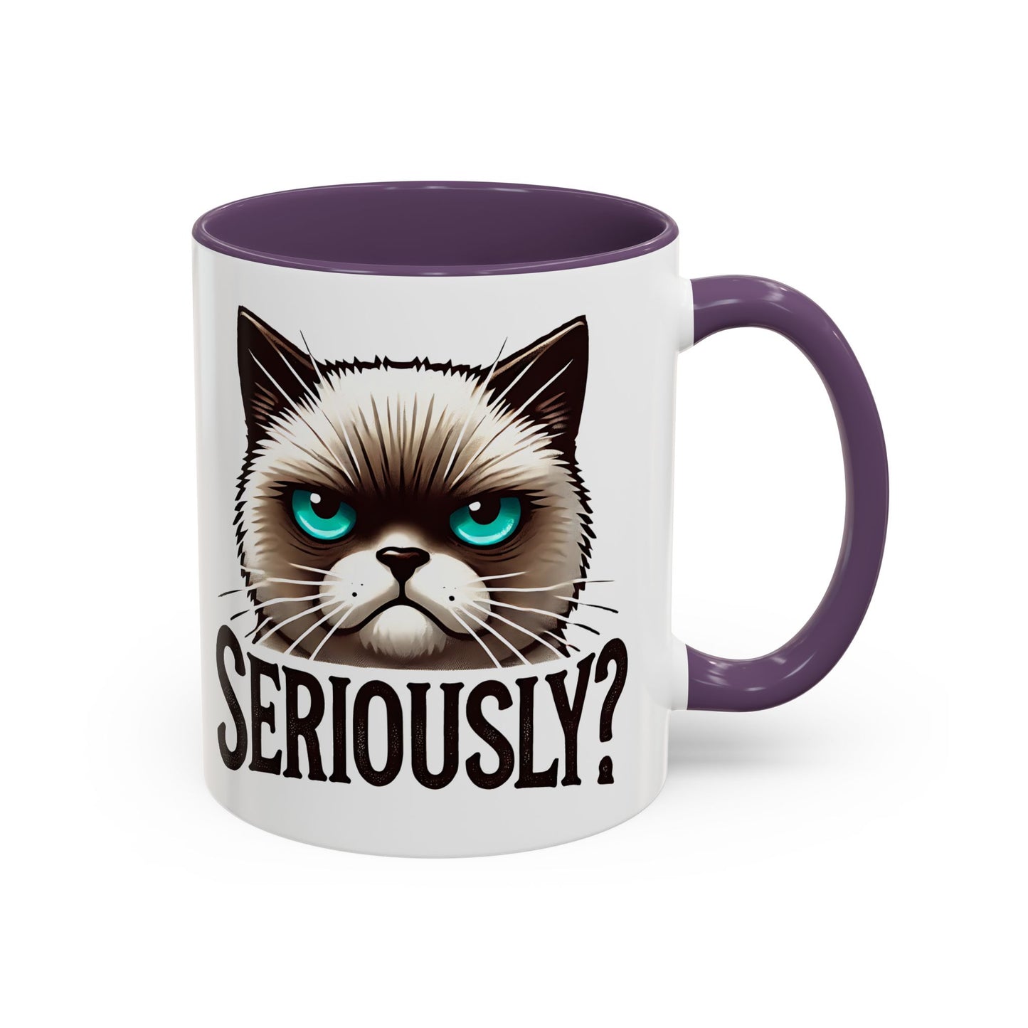 Funny Cat Accent Coffee Mug | Gift for Cat Lovers | Unique Ceramic Mug | Quirky Kitchen Decor | Humor Mug | Cat Person Gift