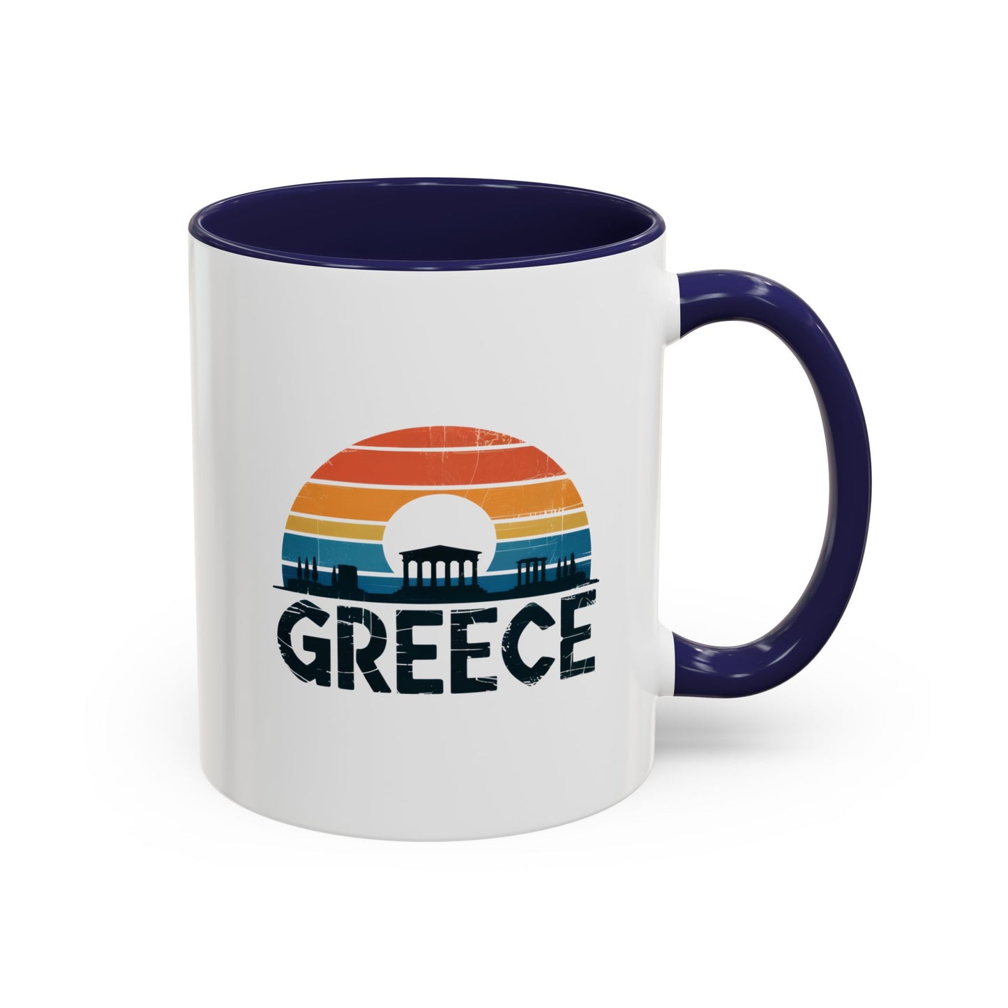 Greece Sunset Accent Coffee Mug - Perfect for Travel Lovers, Gifts for Her, Cozy Mornings, Summer Vibes, Greek Decor