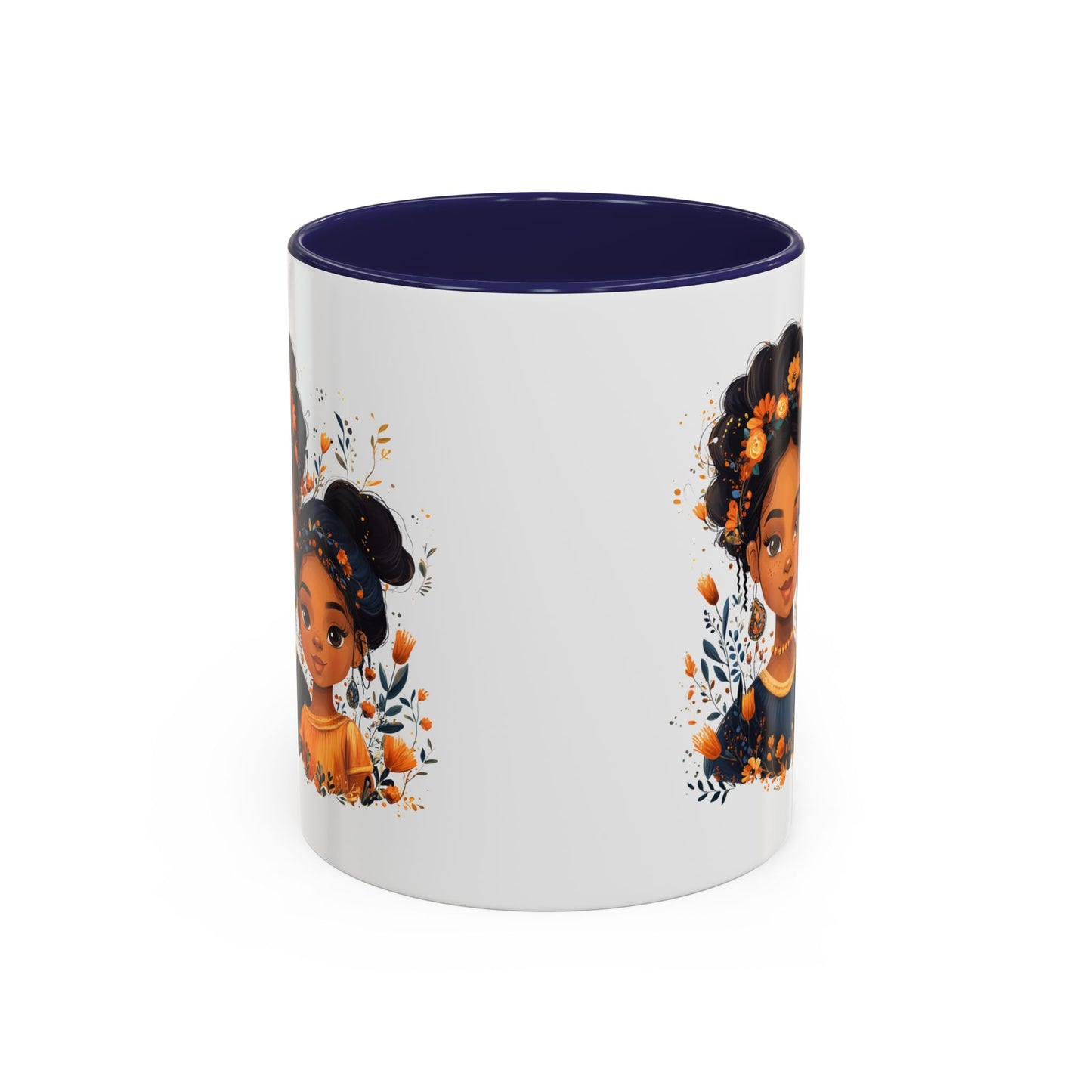 Cute Floral Accent Mug for Coffee Lovers, Gift for Moms, Family Bonding, Fall Decor, Unique Tea Mug