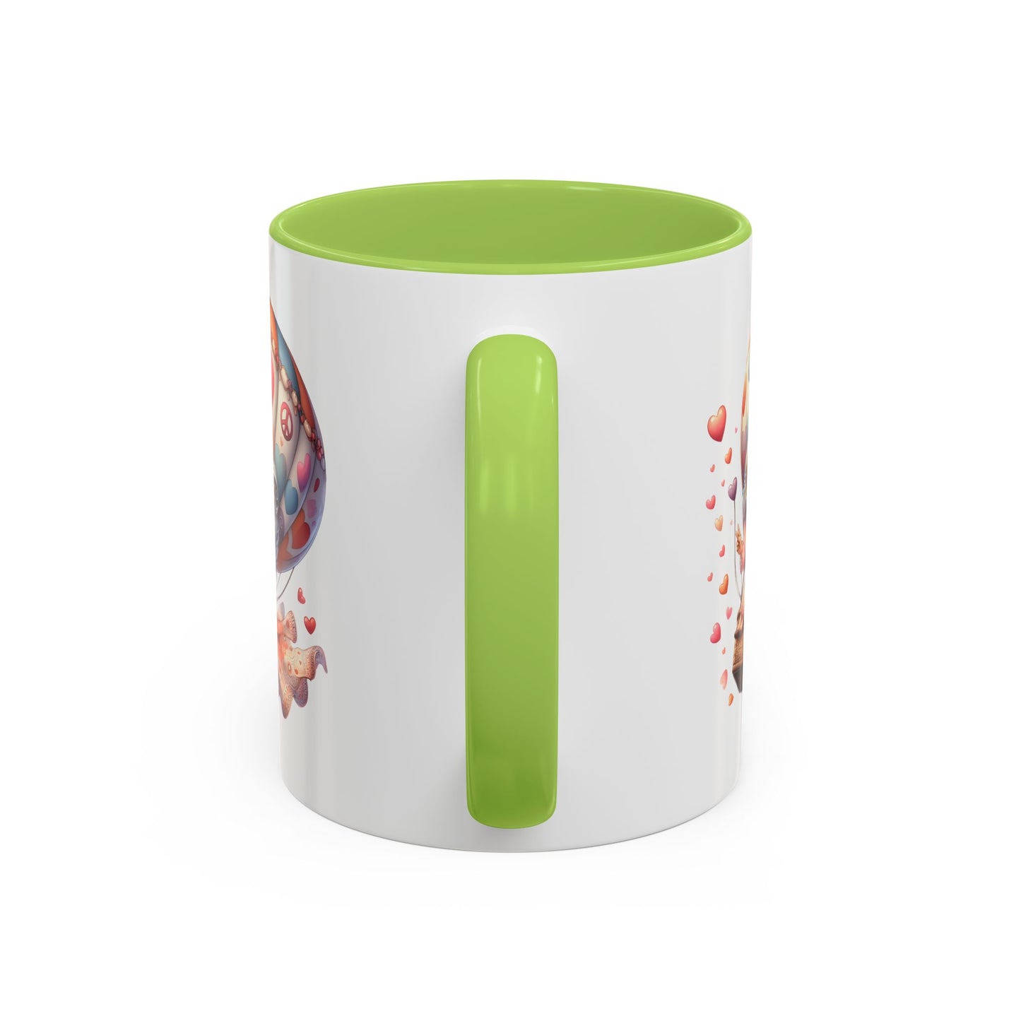 Whimsical Hot Air Balloon Coffee Mug, Cute Couple Mug, Gift for Coffee Lovers, Tea Lover's Gift, Valentine's Day Mug, Birthday Gift