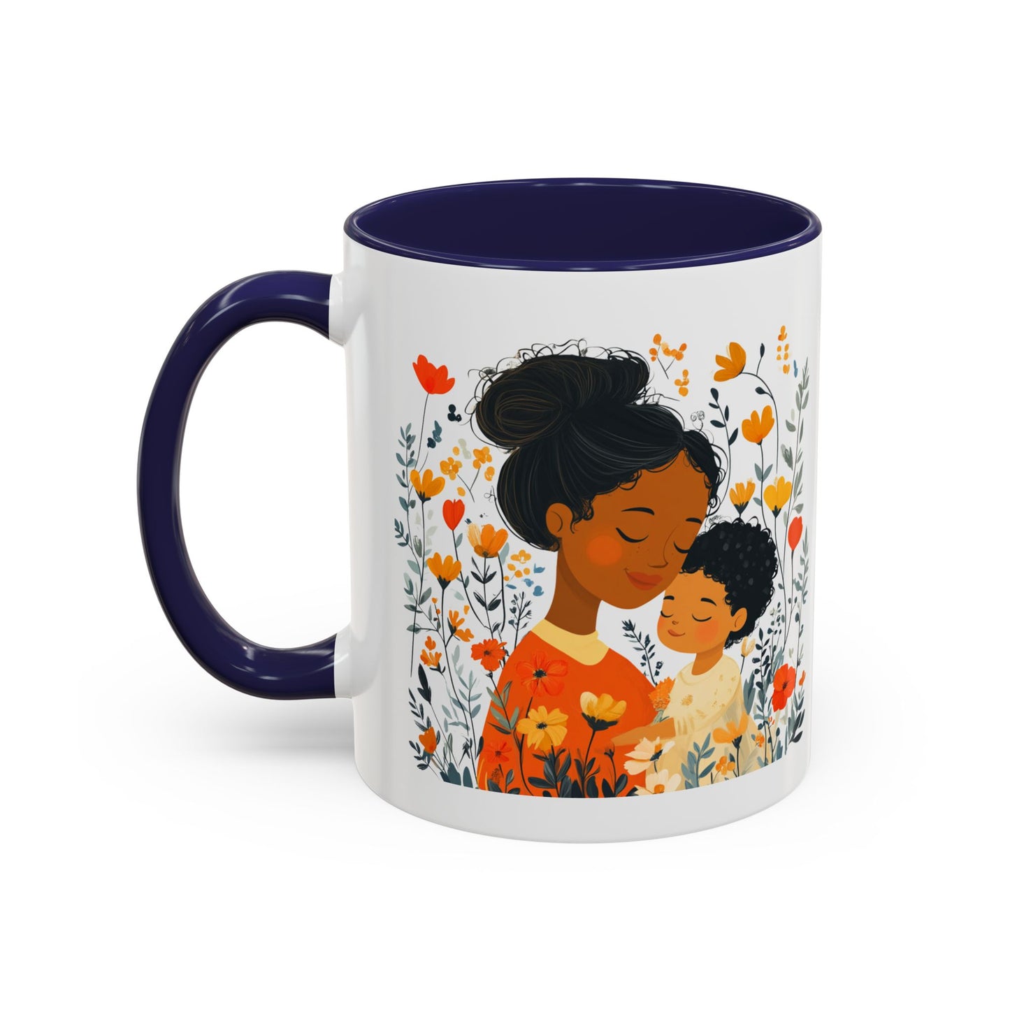 Floral Mama & Child Coffee Mug - Perfect for Mother's Day, Gift for Mom, Family Time, Cute Drinkware, Wellness, Friendship