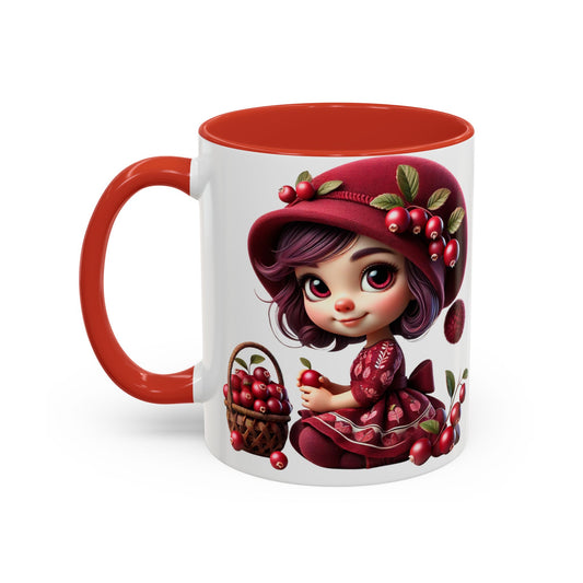 Charming Cherry Blossom Accent Coffee Mug | Cute Character Design | Perfect Gift for Tea Lovers & Special Occasions
