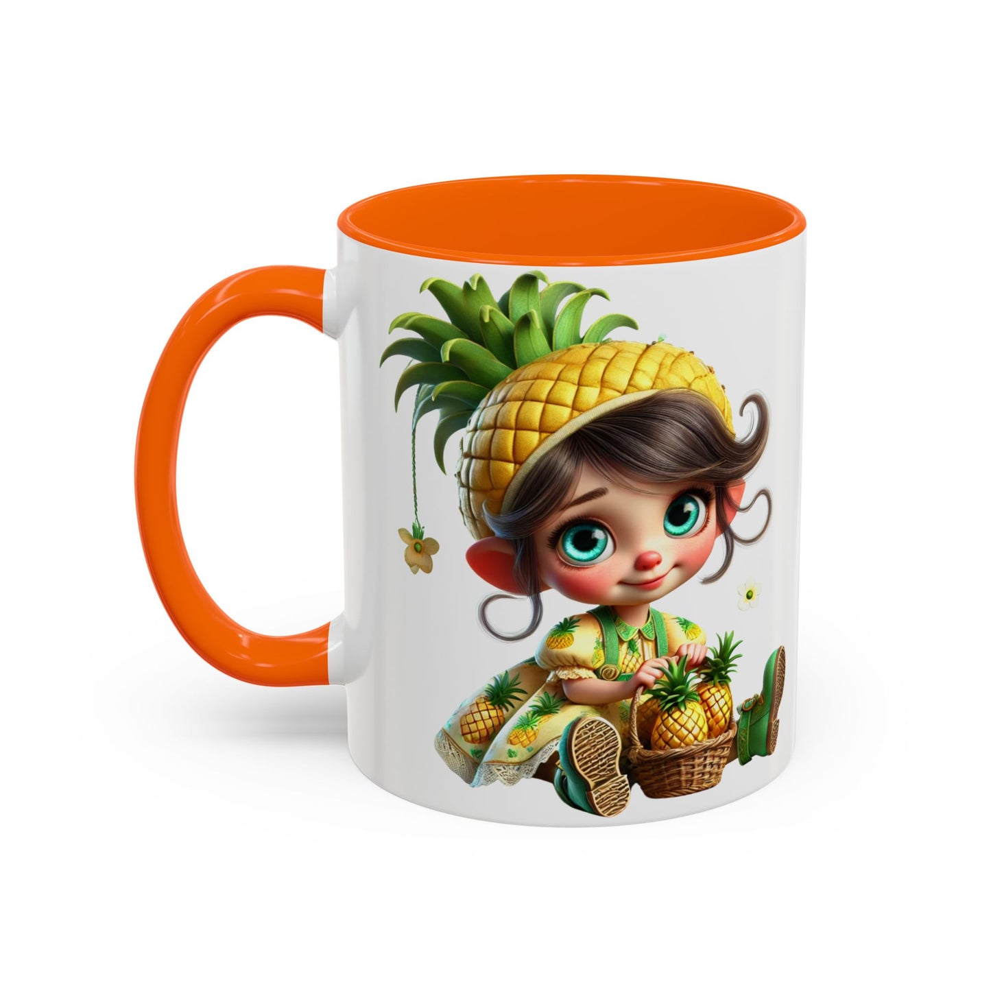 Pineapple-themed Accent Coffee Mug - Tropical Fun for Every Sip